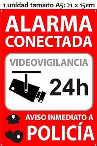 Pegatina alarma securitas - Cartel zona videovigilada adhesivo