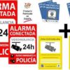 Pack de Carteles disuasorios y pegatinas de seguridad para interior/exterior