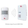 1byone Alarma de seguridad, Sensor de movimiento inalámbrico del sistema de seguridad para casa, 2 sensores & 1 receptor con enchufe