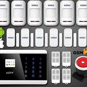 Kit alarma Kerui 8218G inalámbrica GSM para hogar casa o negocio App IOS Android sin cuotas