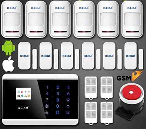 Kit alarma Kerui 8218G inalámbrica GSM para hogar casa o negocio App IOS Android sin cuotas