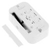 Anself LED Digital Alarma despertador Reloj Repeticion activada por luz Snooze Sensor de luz Tiempo Fecha Temperatura (Blanco puro)