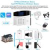 KKmoon Alarma GSM SMS Inalámbrica 99 Zonas 433MHz Antirrobo Sistema de Seguridad Detector con Sensor de Movimiento PIR Puerta Control Remoto