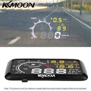KKmoon HUD Head Up Display 5.5" Sistema Alerta de Velocidad OBD 2 Interfaz para Parabrisas Coche con Bluetooth