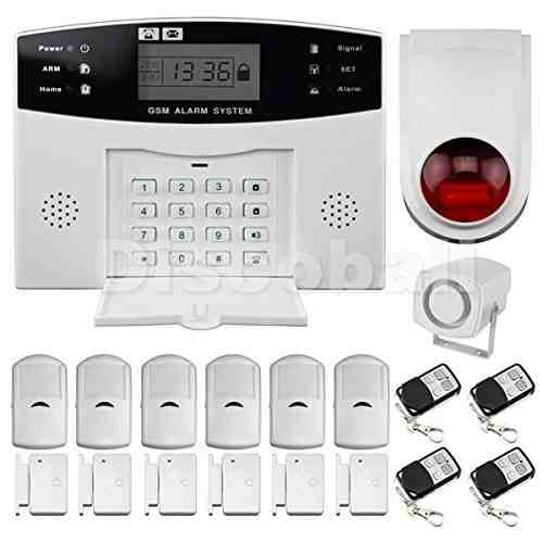 Discoball Sistemas de Seguridad Alarmas (Antirrobo, pantalla de menú, GSM, 99 Zonas inalámbricas , Marcado Automático) la seguridad de su casa