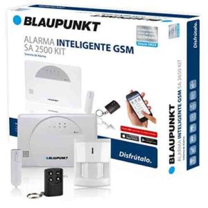 Kit de Alarma inteligente Blaupunkt SA 2500. SIN Cuotas Mensuales, transmisión vía GSM, 100% inalámbrica, fácil de instalar, para tu hogar o negocio. Controla tu alarma desde tu Smartphone con la App Gratuita Connect2Home de Bl